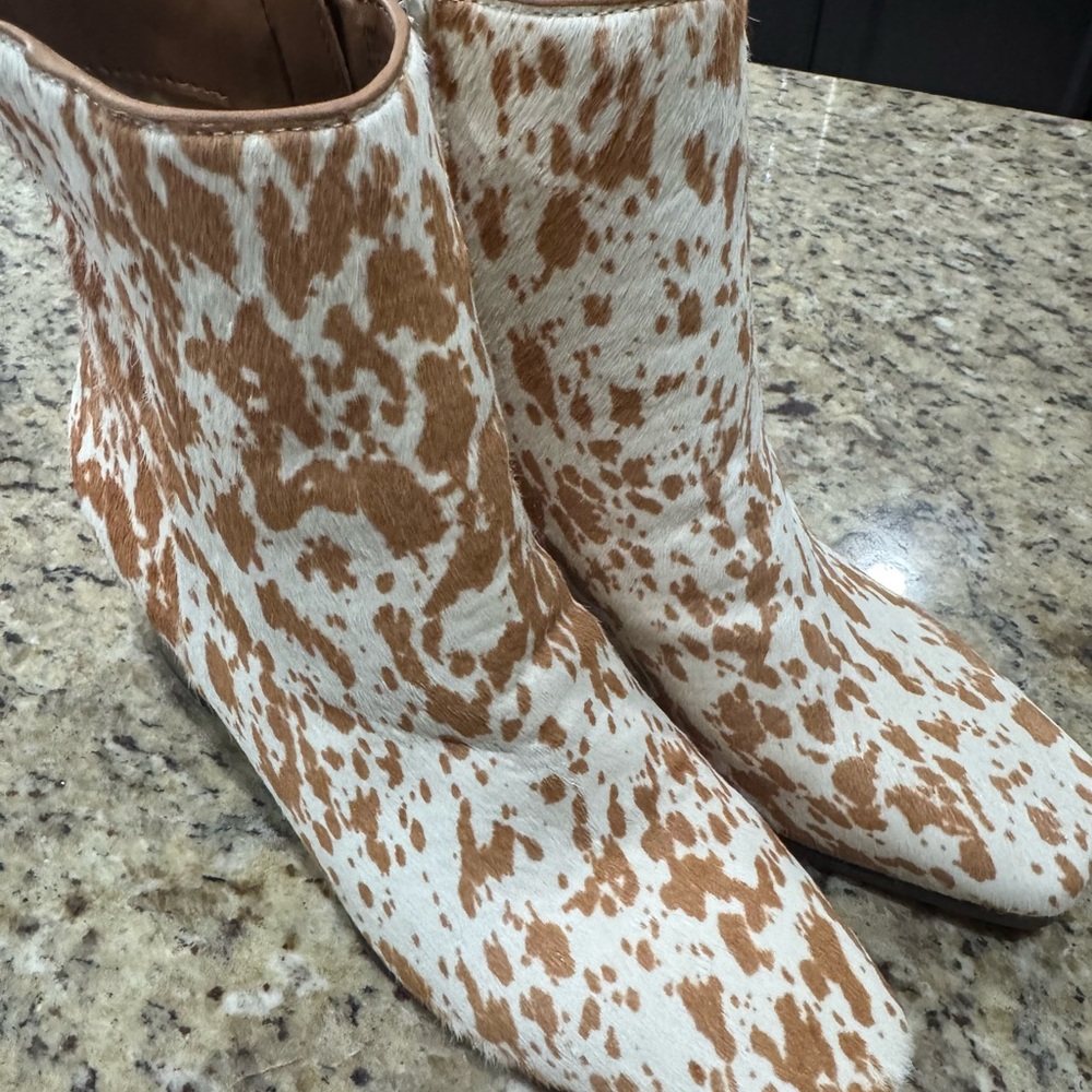 INC International Concepts Brown and White Ankle Boots